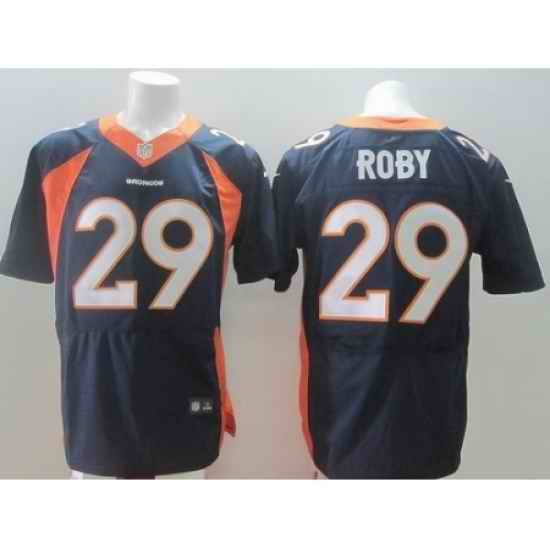 Nike Denver Broncos 29 Bradley Roby Blue Elite NFL Jersey